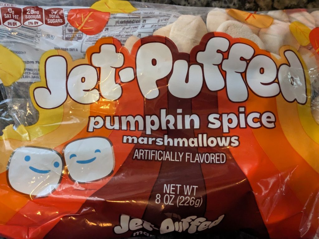 Jet-puffed pumpkin spice marshamallows