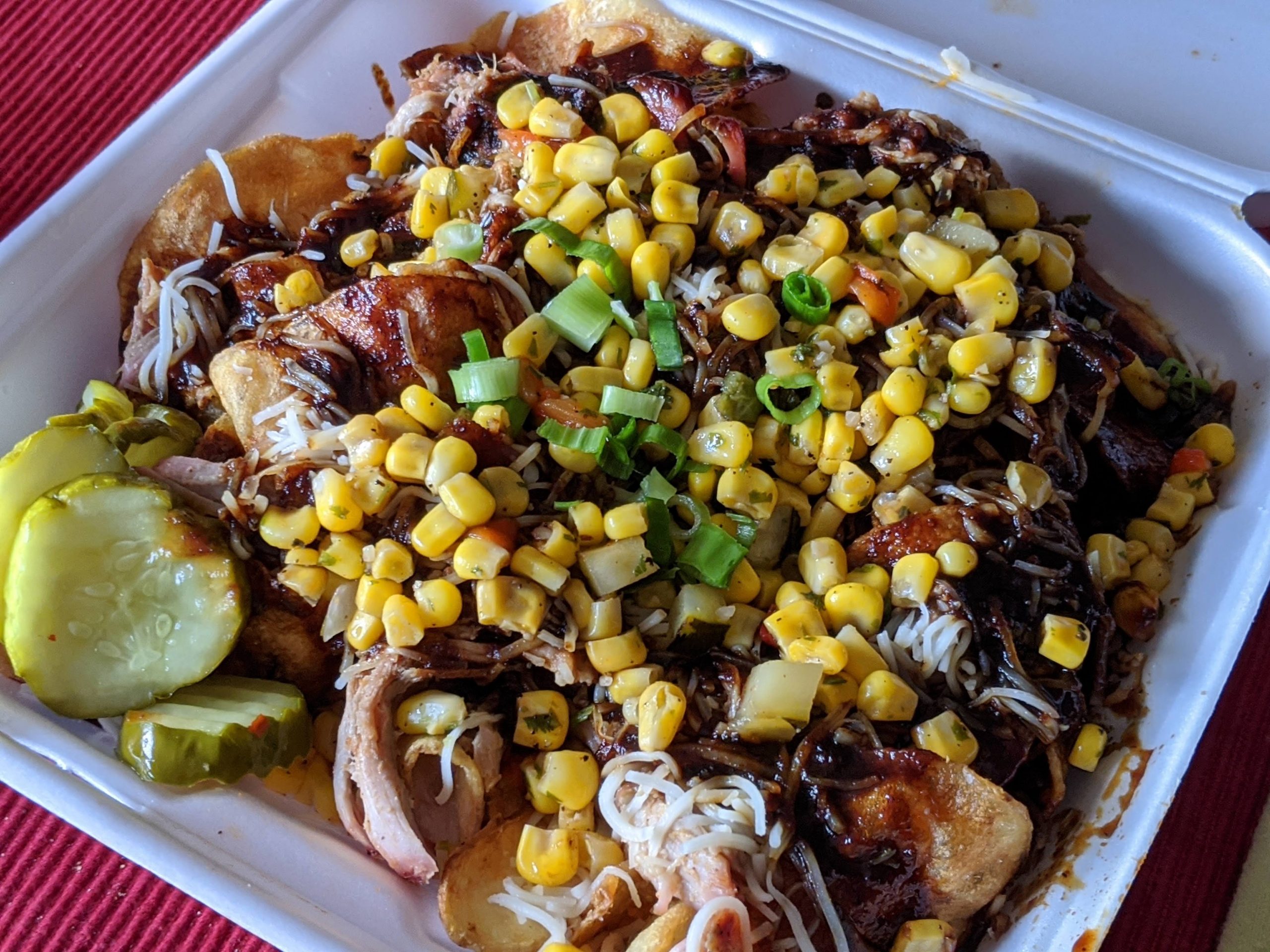 Redneck nachos at Kue'd Smokehouse in a Des Moines suburb